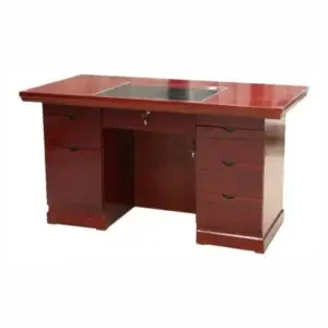 One Seater Office Desk with 3-Drawer Cabinet & Keyboard Tray – Compact & Functional Workspace