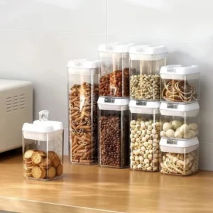 7-Piece Airtight Food Storage Container Kitchen Organization Jars – 500ml to 1900ml